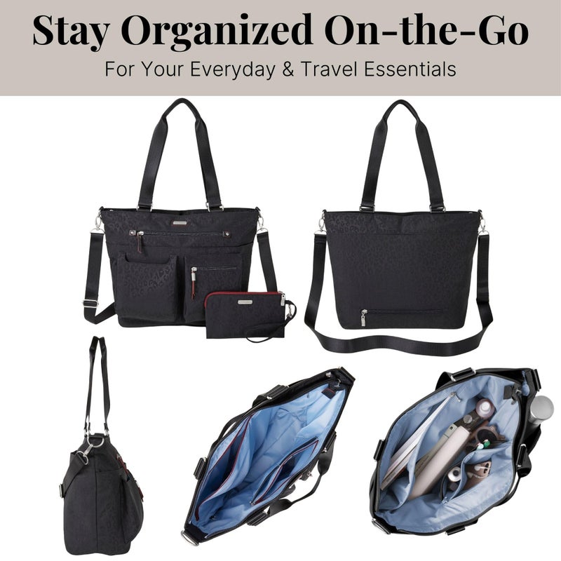 Baggallini Any Day Tote with RFID Phone Wristlet - Adjustable Crossbody Tote Bag for Women - Lightweight Travel Bag - Image 5